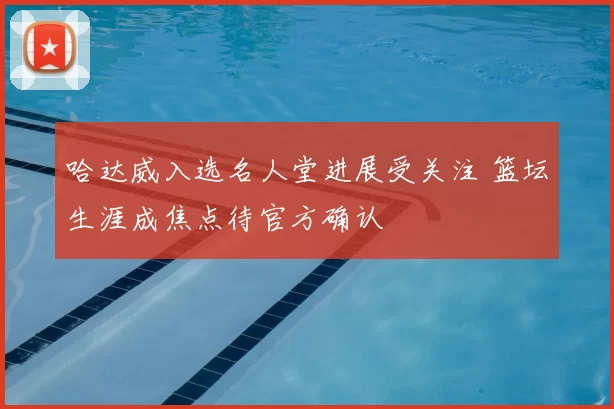哈达威入选名人堂进展受关注 篮坛生涯成焦点待官方确认